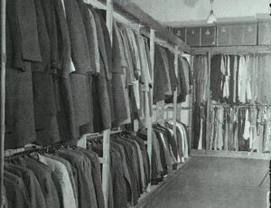 Seized clothes in the Treuhandstelle warehouse (source: http://collections.jewishmuseum.cz)