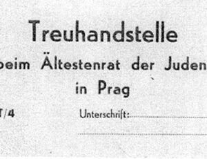 Seal tape of Treuhandstelle (source: http://collections.jewishmuseum.cz)