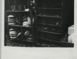 Disassembled lamps in the Treuhandstelle warehouse, allegedly in Karlín (source: http://collections.jewishmuseum.cz)