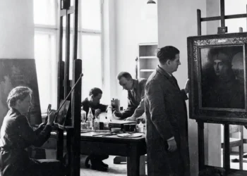 Werner Kudlich v ateliéru