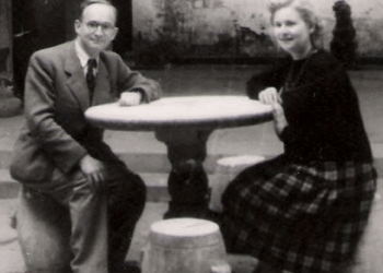 Manželé Saxlovi za válečného pobytu v šanghajském ghettu.