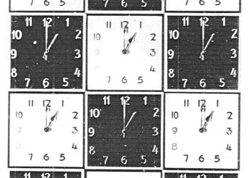 Nástěnné hodiny ve skladu Treuhandstelle (zdroj: http://collections.jewishmuseum.cz)