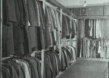 Zabavené oblečení ve skladu Treuhandstelle (zdroj: http://collections.jewishmuseum.cz)