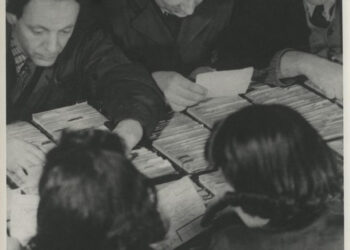 Ověřování evidenčních listů v kartotéce (zdroj: http://collections.jewishmuseum.cz)