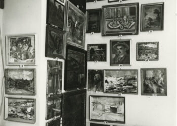 Praha, Klausová synagoga, instalace obrazů (zdroj: http://collections.jewishmuseum.cz)